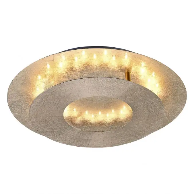 Begrenztes Angebot LED-Deckenleuchte, Blattgoldoptik, drehbarer Leuchtring, indirektes Licht