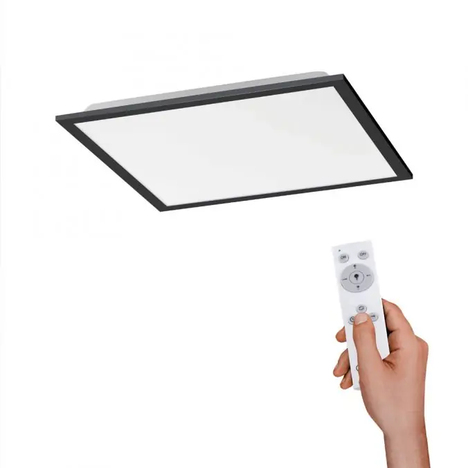 Jetzt Kaufen LED Panel, Rahmen schwarz, quadratisch, dimmbar, CCT, Fernbedienung, modern
