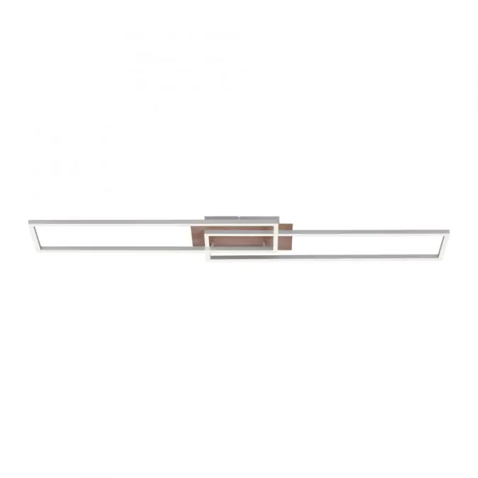Neu Im Sortiment LED-Deckenleuchte, 110x25cm, Fernbedienung, dimmbar, Holzdekor, CCT Farbmanagement,