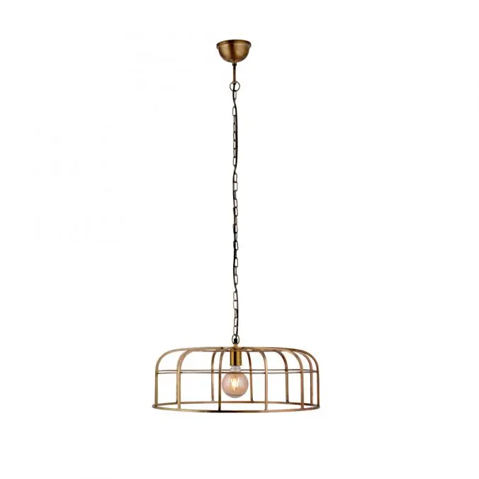 Pendelleuchte, messing-matt, E27 Fassung, schicker Retrolook Must-Have