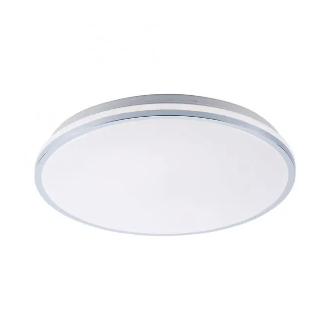 Sale LED-Deckenleuchte, chrom, Schirm, IP44, Badezimmer, warmweis