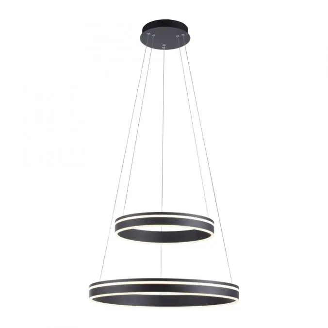 Paul Neuhaus Q VITO LED Pendellampe Smart Home anthrazit rund doppel Ring Sichere Zahlung