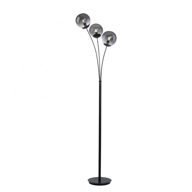 Abverkauf LED Stehleuchte 3 flammig schwarz dekoratives Design Lichtspiel gebogen