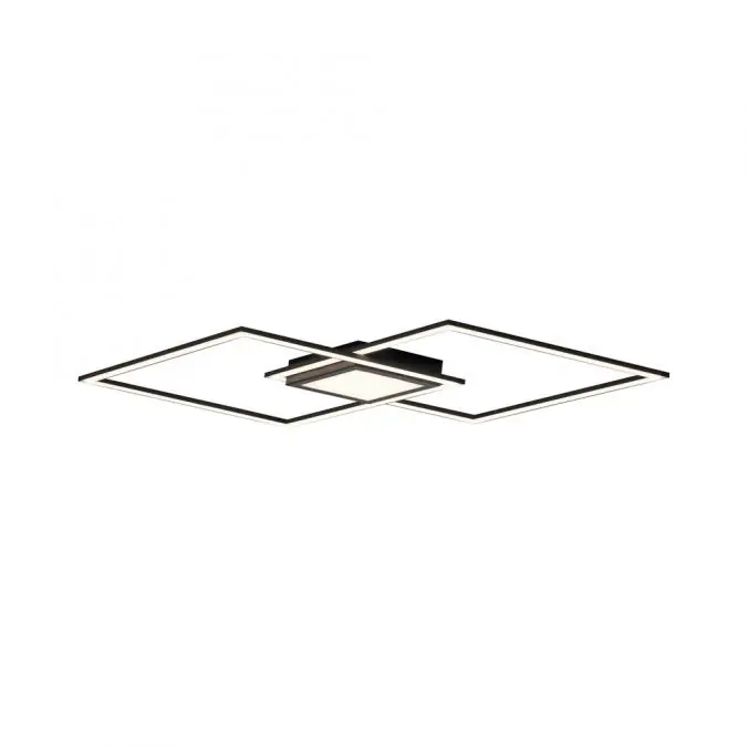 LED Deckenleuchte 106x37cm schwarz flach Memoryfunktion schlichtes Panel Nur Heute