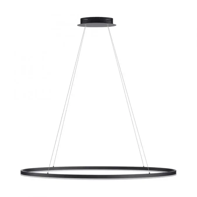 Zertifiziert LED Pendelleuchte oval 56x56 anthrazit dimmbar Memoryfunktion