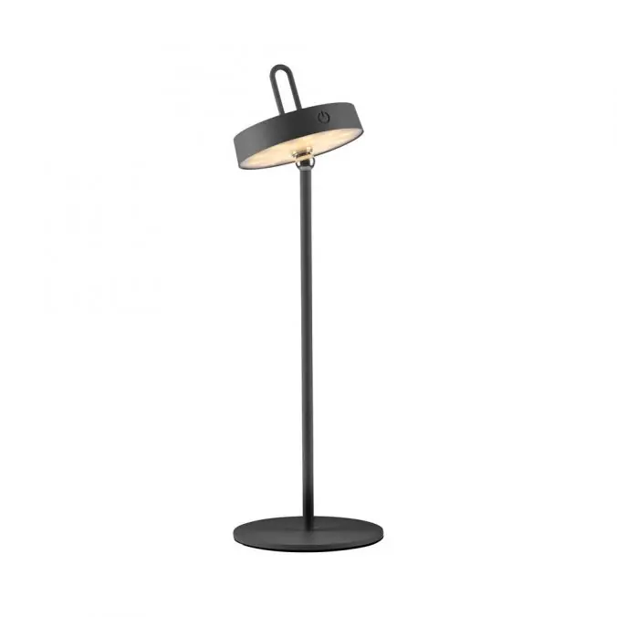 LED Tischlampe schwarz Akku Touchdimmer spritzwassergeschützt USB Billig
