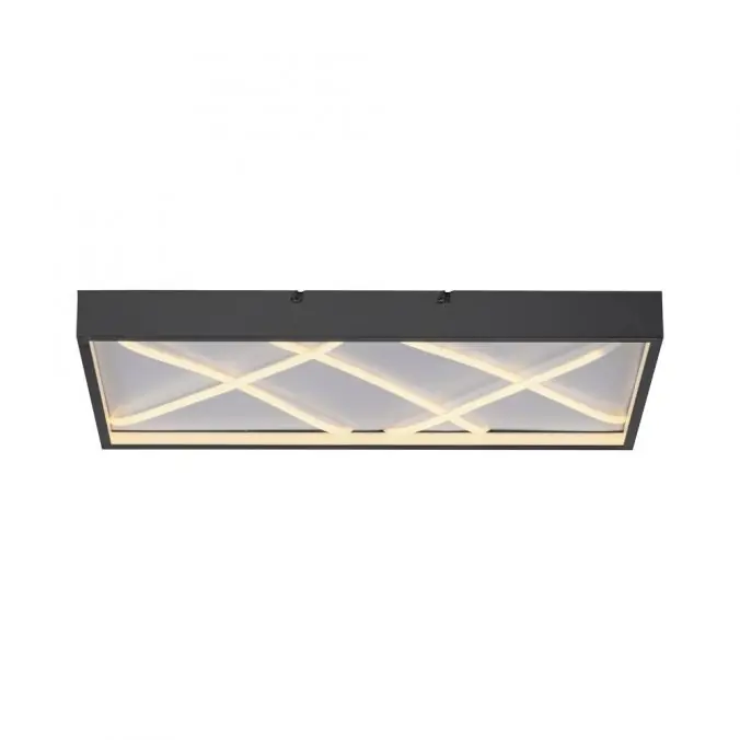 LED Deckenleuchte MIKADO, schwarz, rechteckig, dimmbar, Memoryfunktion Top-Preis