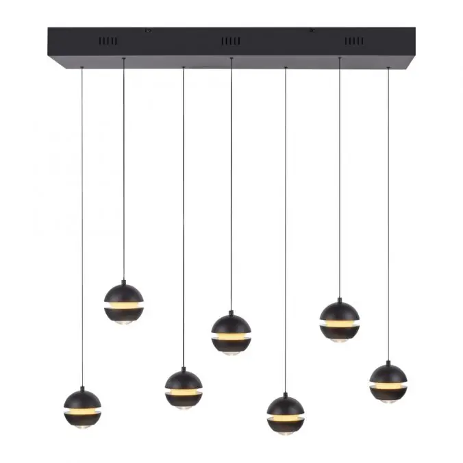 Direkt Vom Hersteller Schöner Wohnen-Kollektion LED Pendelleuchte schwarz, 7-flammig, dimmbar